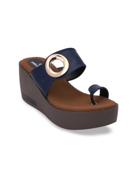 

pelle albero Women Navy Blue Solid Sandals