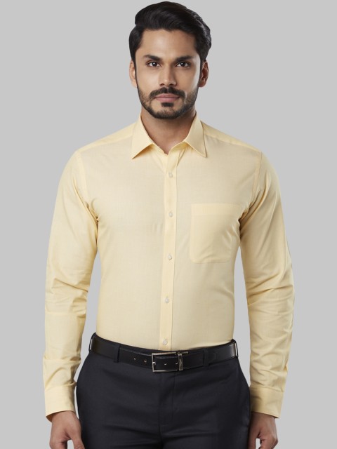 

Raymond Men Yellow Slim Fit Solid Formal Shirt