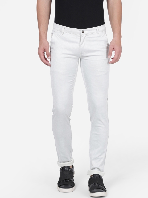 

NO NEXT Men Grey Smart Slim Fit Solid Regular Trousers