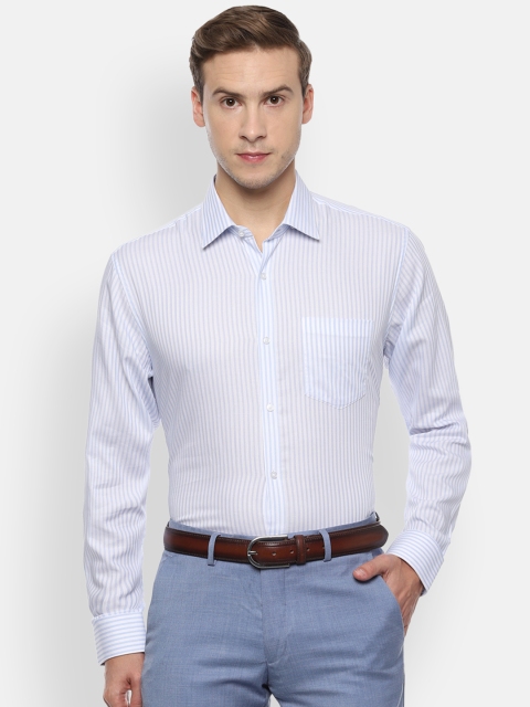

Van Heusen Men Blue Regular Fit Striped Formal Shirt