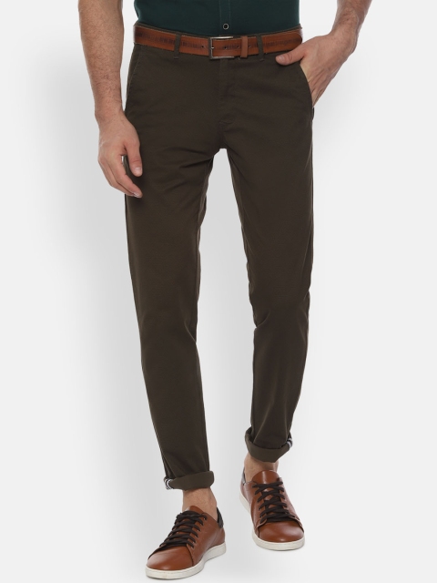

Van Heusen Sport Men Brown Slim Fit Self Design Regular Trousers