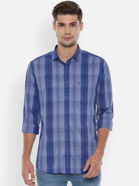 

Allen Solly Men Blue Slim Fit Checked Casual Shirt