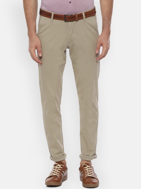

Van Heusen Sport Men Beige Slim Fit Self Design Regular Trousers