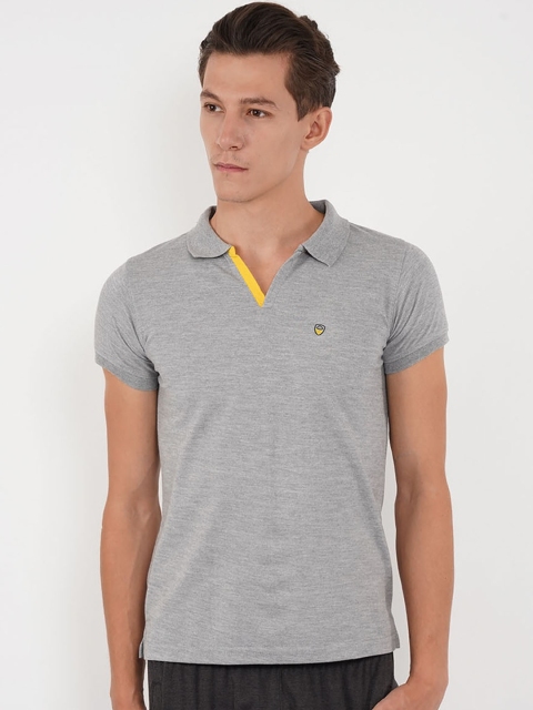 

Sweet Dreams Men Grey Melange Solid T-shirt