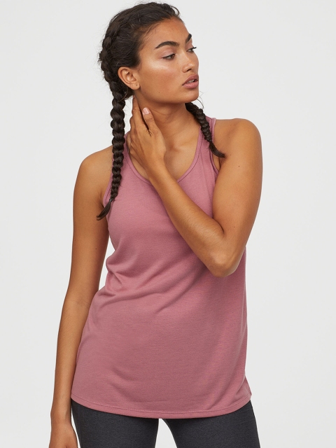 

H&M Women Pink Sports vest top