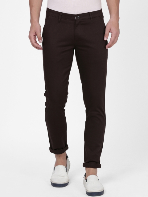 

NO NEXT Men Brown Smart Slim Fit Solid Regular Trousers