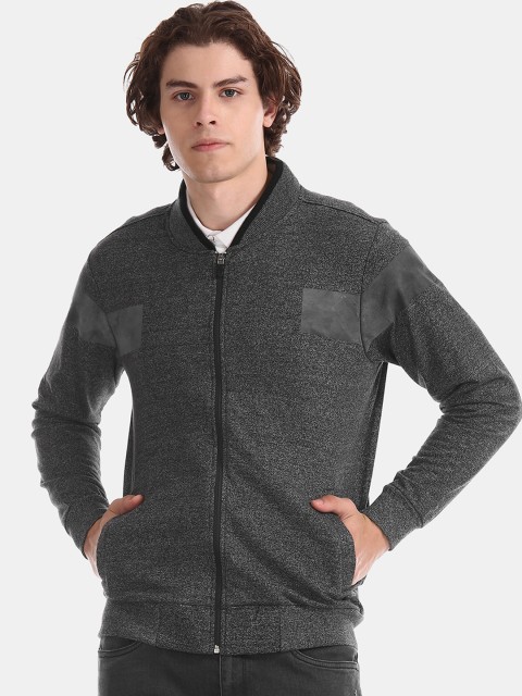 

Arrow Men Grey Solid Sweatshirt