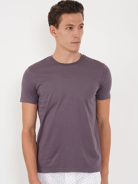 

Sweet Dreams Men Grey Solid Lounge Tshirt 8907668790606