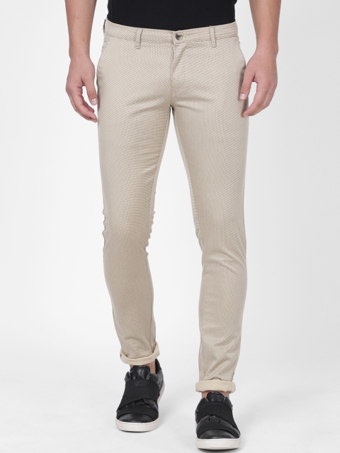 

NO NEXT Men Beige Smart Slim Fit Solid Regular Trousers