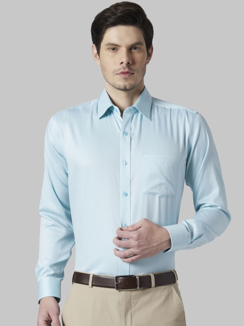 

Park Avenue Men Sea Green Regular Fit Self Design Formal Shirt