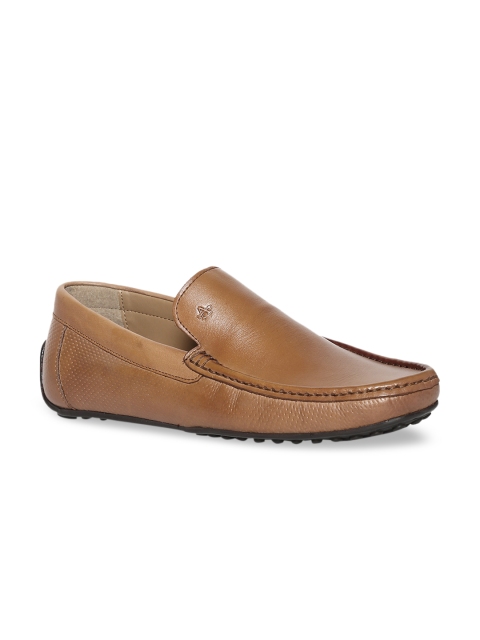 

Arrow Men Tan Brown Textured Leather Formal Loafers