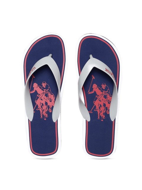 

U.S. Polo Assn. Men Grey Solid Thong Flip-Flops