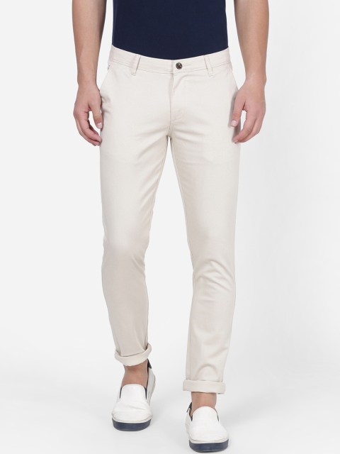 

NO NEXT Men Beige Smart Slim Fit Solid Regular Trousers