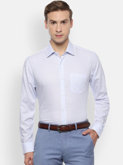 

Van Heusen Men Blue Regular Fit Striped Formal Shirt