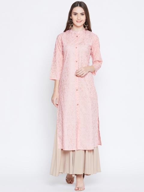 

rangeelo rajasthan Women Pink Printed Straight Kurta