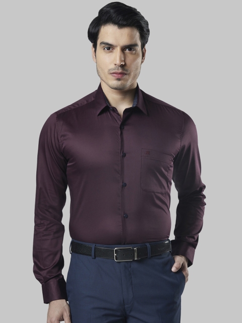 

Raymond Men Maroon Regular Fit Solid Casual Shirt