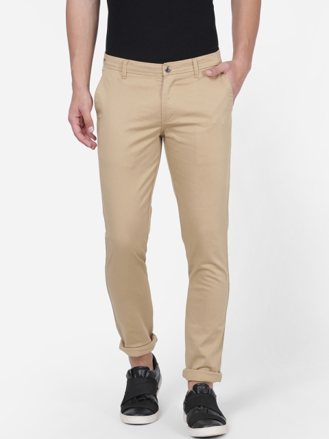 

NO NEXT Men Khaki Smart Slim Fit Solid Regular Trousers
