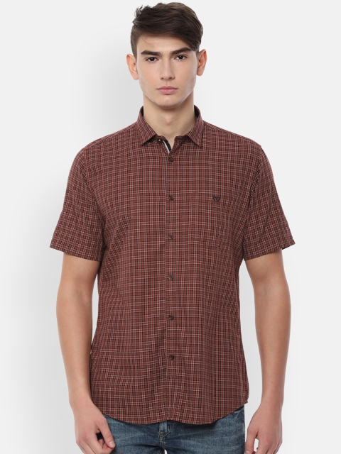 

Van Heusen Sport Men Brown Slim Fit Checked Casual Shirt