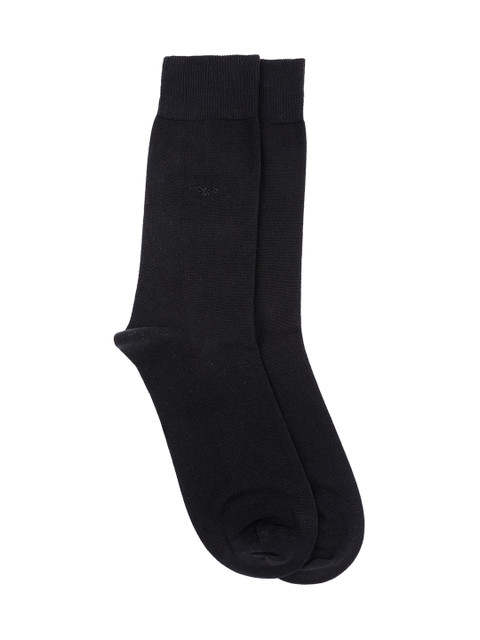 

Park Avenue Men Black Solid Calf Length Socks