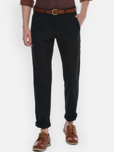 

Allen Solly Men Black Regular Fit Solid Regular Trousers