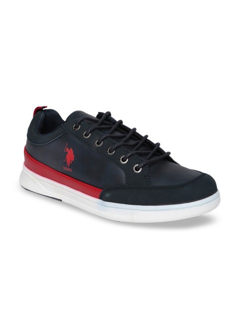 

U.S. Polo Assn. Men Navy Blue Solid Sneakers