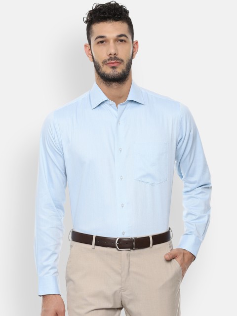 

Van Heusen Men Blue Regular Fit Self Design Formal Shirt