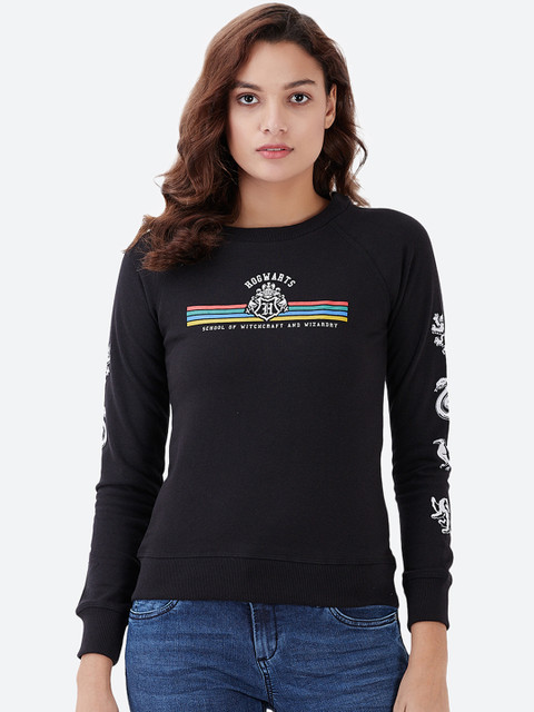 

Free Authority Harry Potter Print Black Sweatshirt for Women