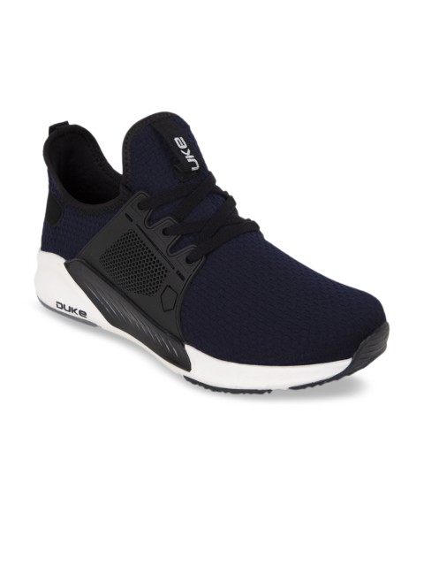 

Duke Men Navy Blue Textile Running Shoes