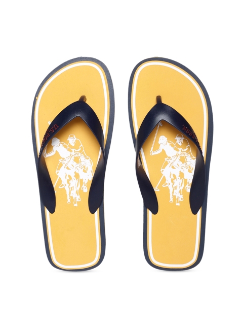 

U.S. Polo Assn. Men Blue Solid Thong Flip-Flops