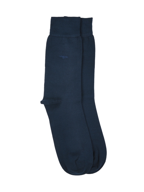 

Park Avenue Men Blue Solid Calf Length Socks