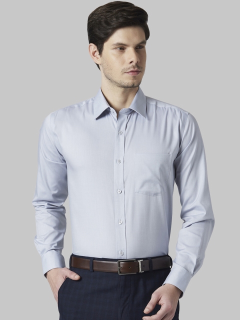 Park Avenue Men Grey Regular Fit Solid Formal Shirt