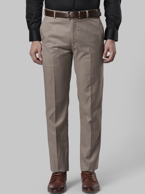 

Raymond Men Brown Regular Fit Solid Formal Trousers