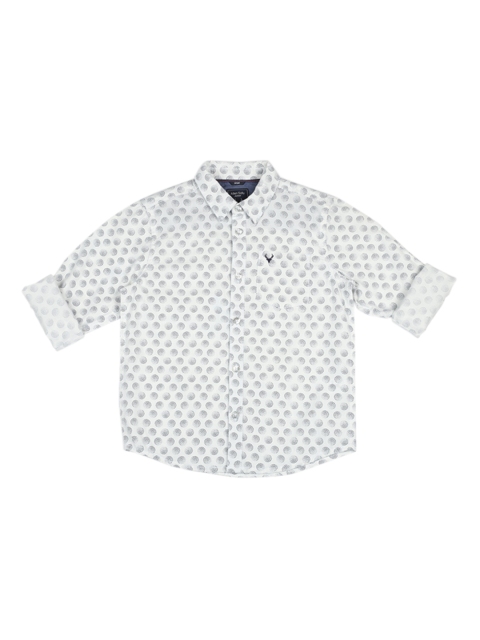 

Allen Solly Junior Boys White Regular Fit Printed Casual Shirt