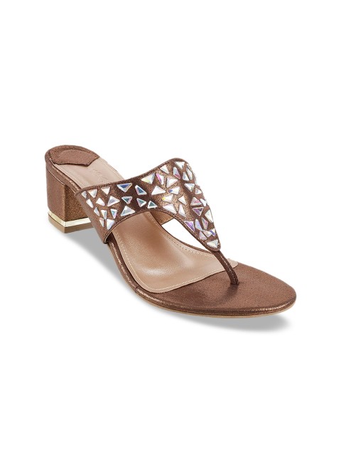 

Mochi Women Copper-Toned Embellished Sandals