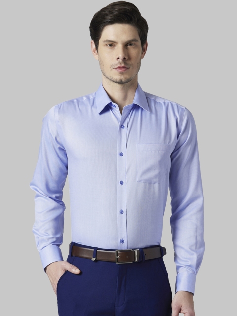 

Park Avenue Men Blue Regular Fit Self-Checked Formal Shirt