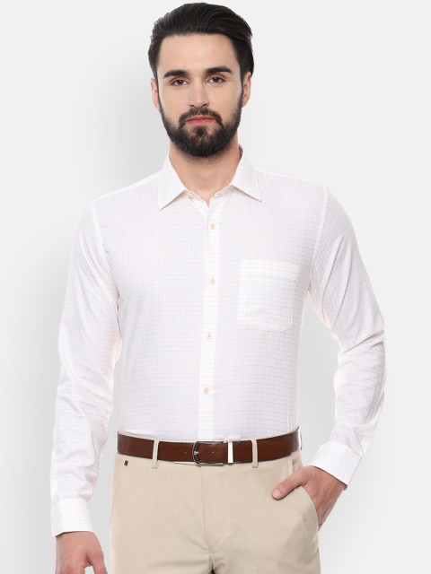 

Van Heusen Men White Slim Fit Checked Formal Shirt