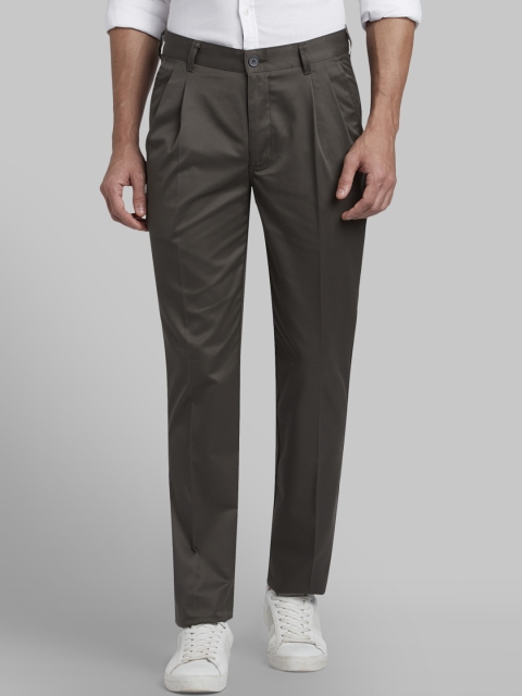

Parx Men Green Regular Fit Solid Regular Trousers, Olive