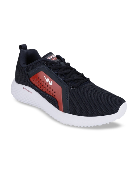 

Campus Men Navy Blue & Red Mesh Running Shoes