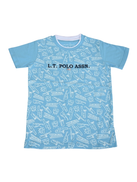 

Lil Tomatoes Boys Blue Printed Round Neck T-shirt