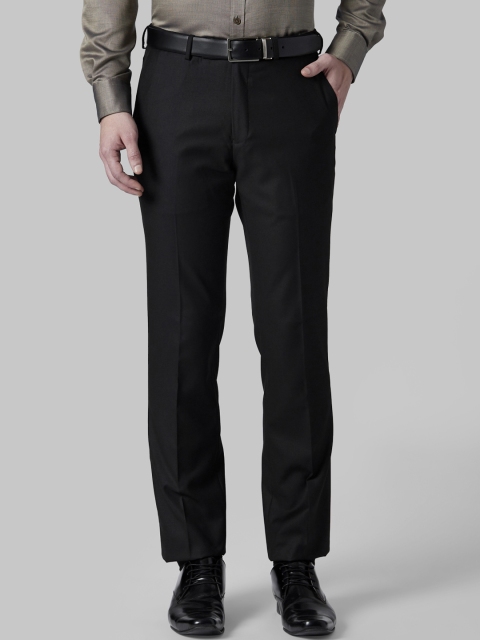 

Park Avenue Men Black Regular Fit Solid Formal Trousers