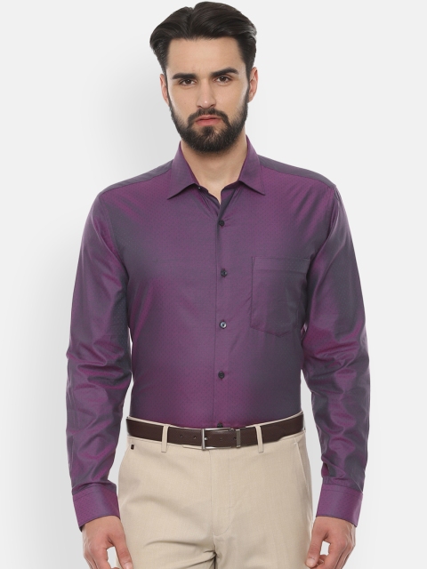 

Van Heusen Men Purple Regular Fit Self Design Formal Shirt