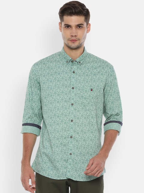 

Louis Philippe Jeans Men Green Slim Fit Printed Casual Shirt