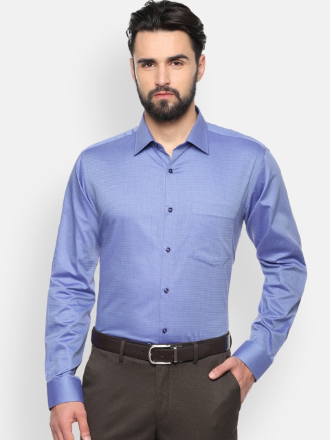 

Van Heusen Men Blue Regular Fit Self Design Formal Shirt