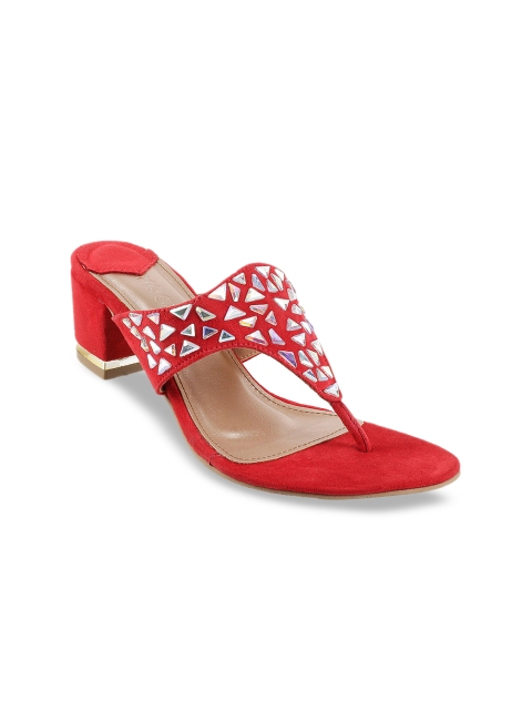 

Mochi Women Red Embellished Sandals