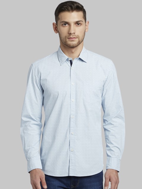 

Parx Men Blue Slim Fit Printed Casual Shirt