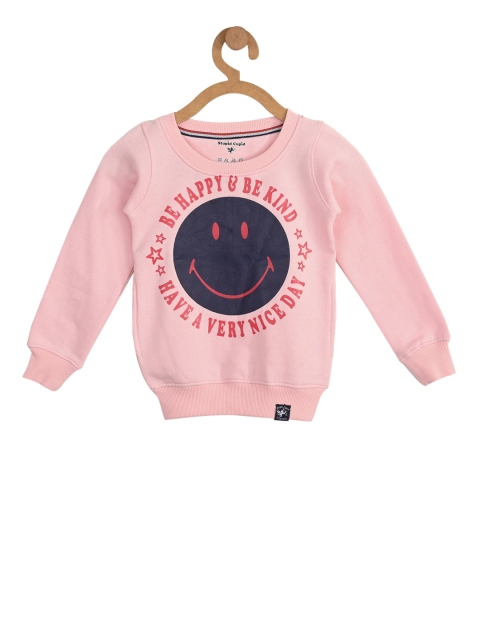 

Stupid Cupid Girls Pink Printed Sweatshirt