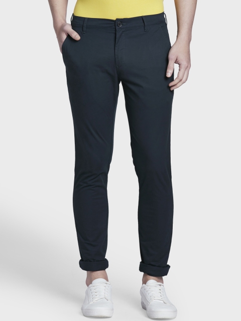 

ColorPlus Men Navy Blue Regular Fit Solid Regular Trousers