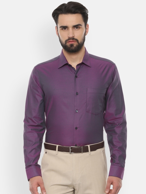 

Van Heusen Men Purple Regular Fit Self Design Formal Shirt