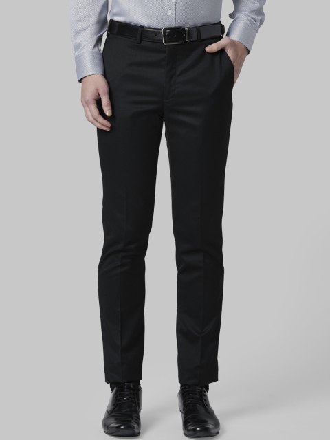 

Park Avenue Men Black Slim Fit Solid Formal Trousers