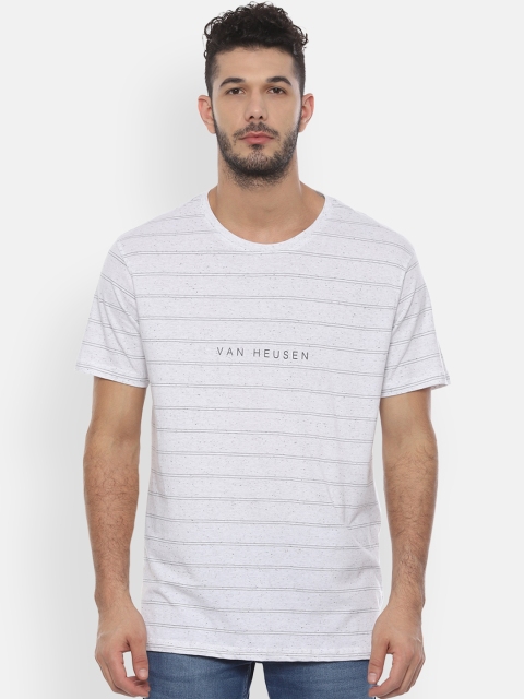 

Van Heusen Sport Men Off-White Striped Round Neck T-shirt